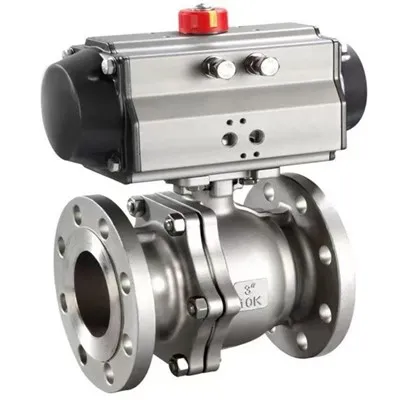 Сферичен кран с пневматично задействане